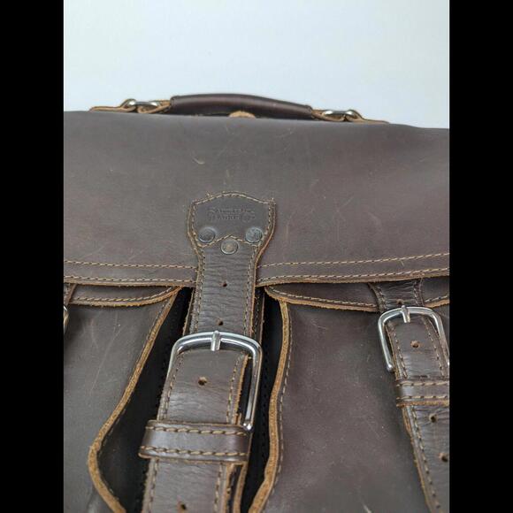[SOLD] RARE SADDLEBACK Large Front Pocket Leather Briefcase Chestnut Brown - Picture 2 of 15